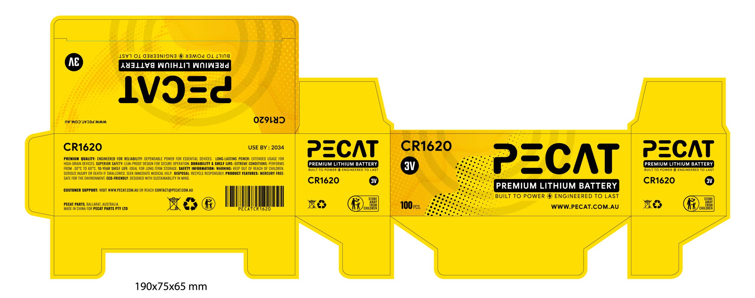 BATTERY STRIP BOX2 CR1620